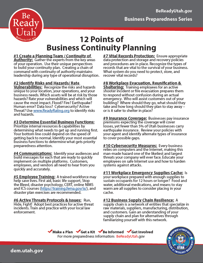 12 pts Bus Continuity Planning